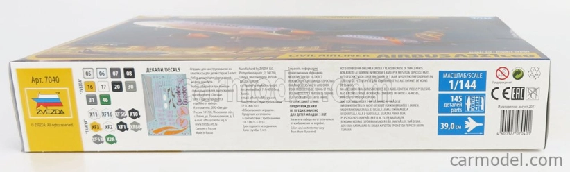 Zvezda Airbus Airbus A321ceo Airplane Civil Airliner 2002 1:144 /