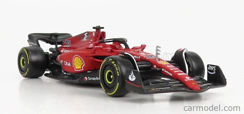 Bburago Ferrari F1-75 Scuderia Ferrari N 16 Season 2022 Charles Leclerc 1:43, červená