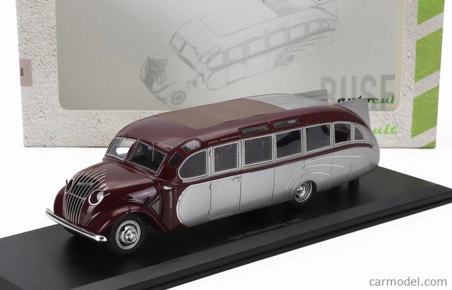 Autocult Opel Blitz Ludewig Aero Bus Autobus Germany 1934 1:43 Červená Stříbrná