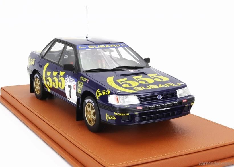 Topmarques Subaru Legacy Rs N 7 Winner Rally New Zealand 1993 Colin Mcrae - Derek Ringer - Con Vetrina - With Showcase 1:18 Modrá Žlutá