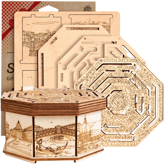 3D drevené puzzle EscapeWelt Tajná krabica