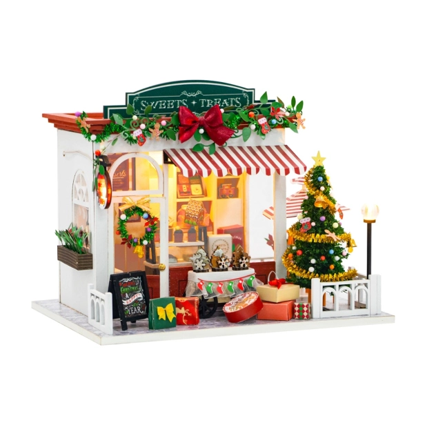 2Kids Toys miniatúrny domček Vianočný obchod s cukrovinkami