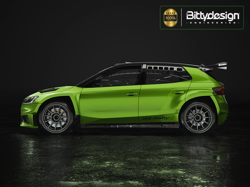 Karoséria číra ŠKODA Fabia RS Rally2 1/10 rally 190 mm, tvrdá 1,2 mm