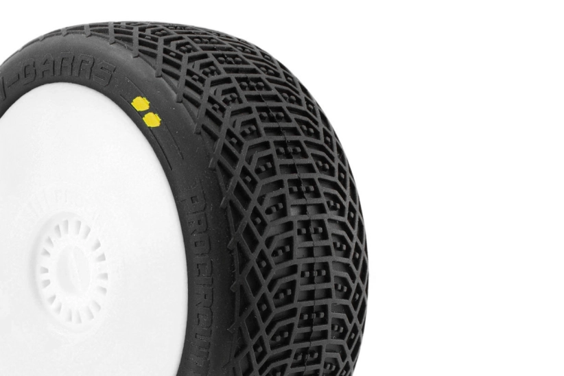 I-BARRS V3 BUGGY S2 (SOFT) lepené pneumatiky, biele disky, 2 ks.