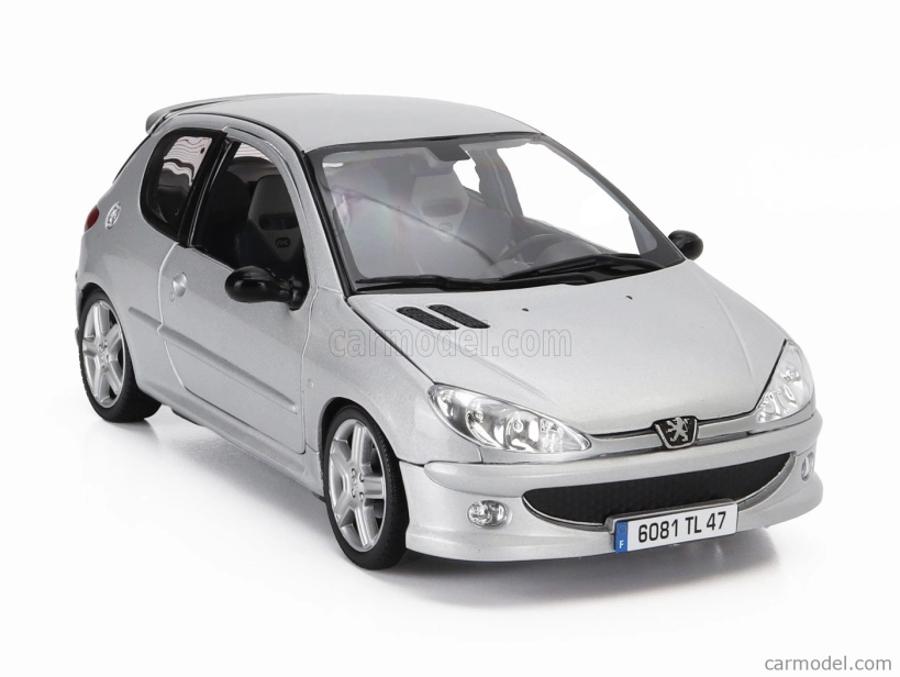 Norev Peugeot 206 Rc 2003 1:18 Hliníkové Stříbro