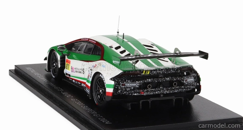 Spark-model Lamborghini Lamborghini Gt3 Team Jloc N 87 Gt300 Class Super Gt 2024 Kosuke Matsuura - Natsu Sakaguchi 1:43 Zelená Biela