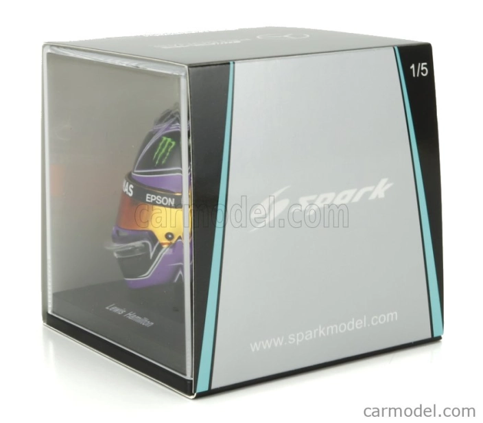 Spark-model Bell helmet Casco Helmet F1 Lewis Hamilton World Champion Team Mercedes Amg Petronas W11 N 44 Winner Turkish Gp 2020 - 7 Time World Champion 1:5 Fialová S Černou