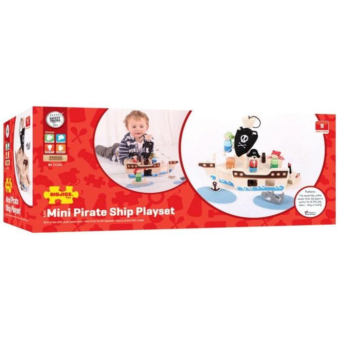 Bigjigs Toys Pirátská loď s piráty - poškozený obal
