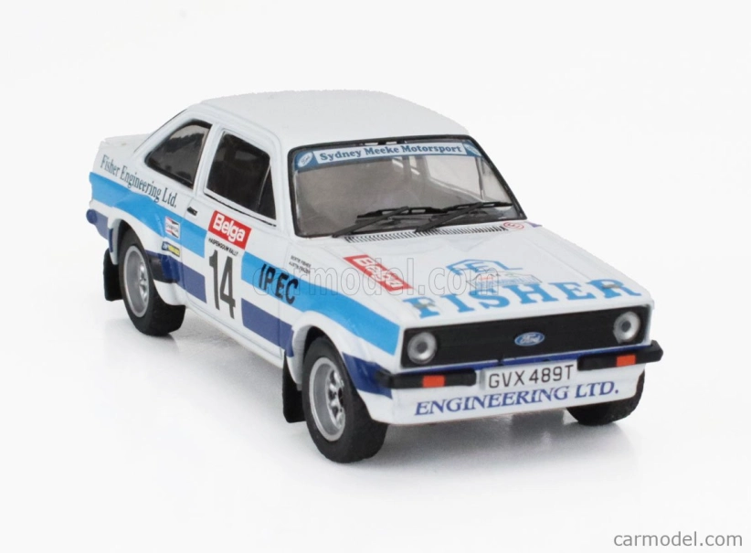 Ixo-models Ford england Escort Mkii Rs 1800 N 14 Rally Haspengouw 1981 Bertie Fisher - Austin Frazer 1:43 White Blue