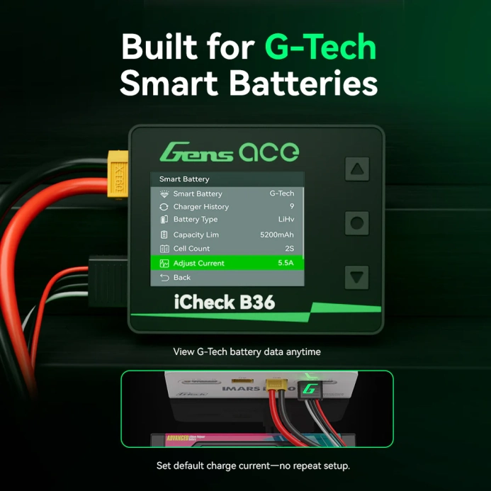 Tester baterií s balancerem Gens ace iCheck B36