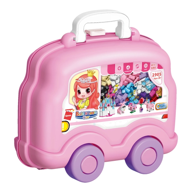 Qman Build N Learn 2905 Stavebný box Car Pink