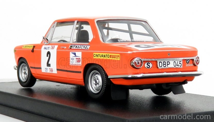 Trofeu BMW 2002ti (nočná verzia) N 2 Rally Tap 1972 L.asterhag - C.bilstam 1:43 Orange