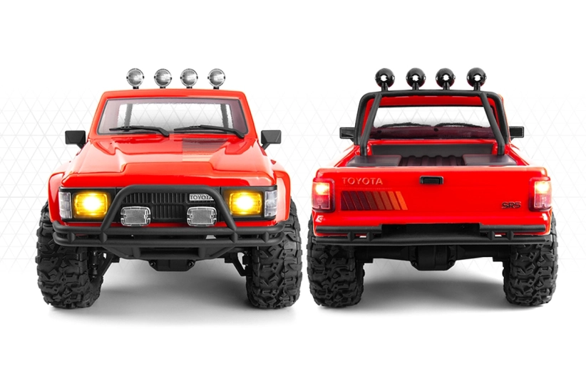 RC auto Venture18 Flux 1985 Toyota Hilux SR5, červená