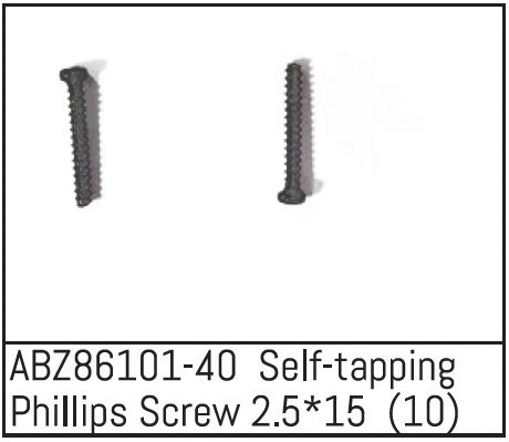 ABZ86101-40 - Self-tapping Phillips Screw 2.5*15 - Mini AMT (10)