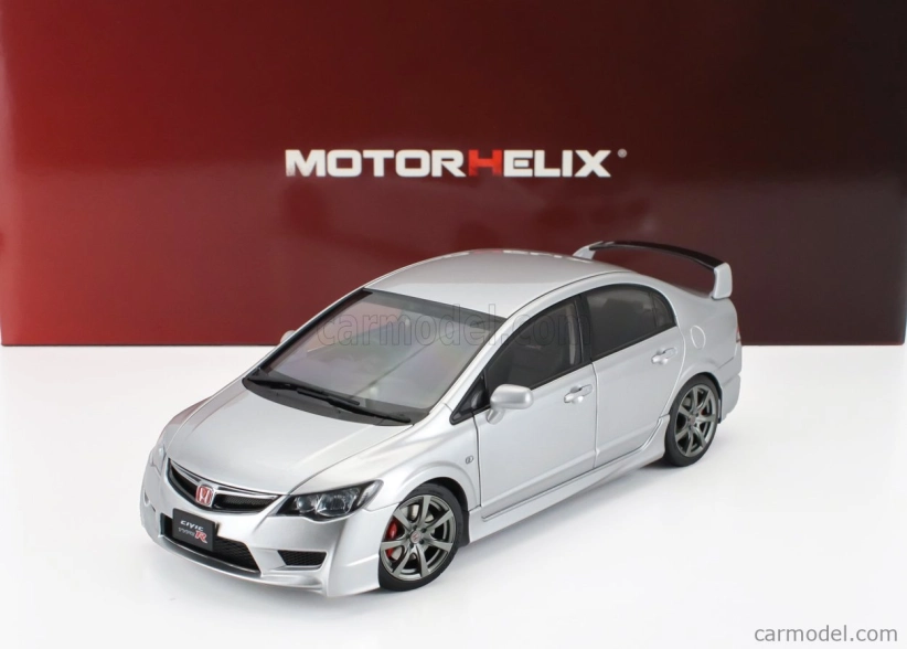 Motorhelix Honda Civic Type-r Fd2 s motorom a príslušenstvom 2007 1:18 strieborná