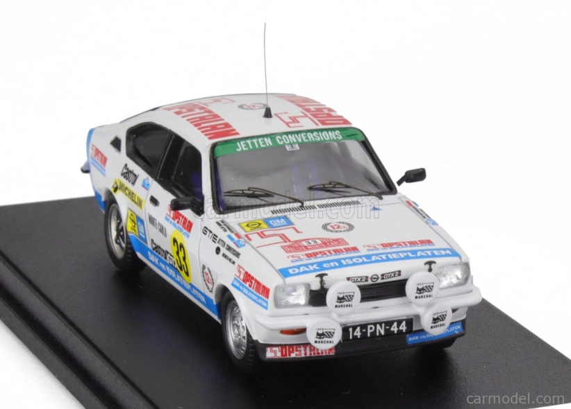 Trofeu Opel Kadett Gt/e (night Version) N 33 Rally Montecarlo 1978 Rob Slotemaker - Andre Jetten 1:43 Bílá Světle Modrá