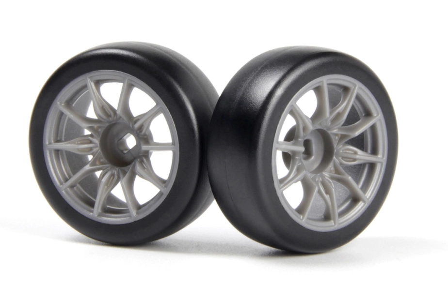 Sada driftových kol vč. pneumatik TSMK5-10 22x11 mm (šedá/4 ks)