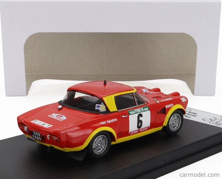 Trofeu Fiat 124 Abarth (night Version) N 6 Rally Portugal 1975 Alcide Paganelli - Nini Russo 1:43 Červená Žlutá