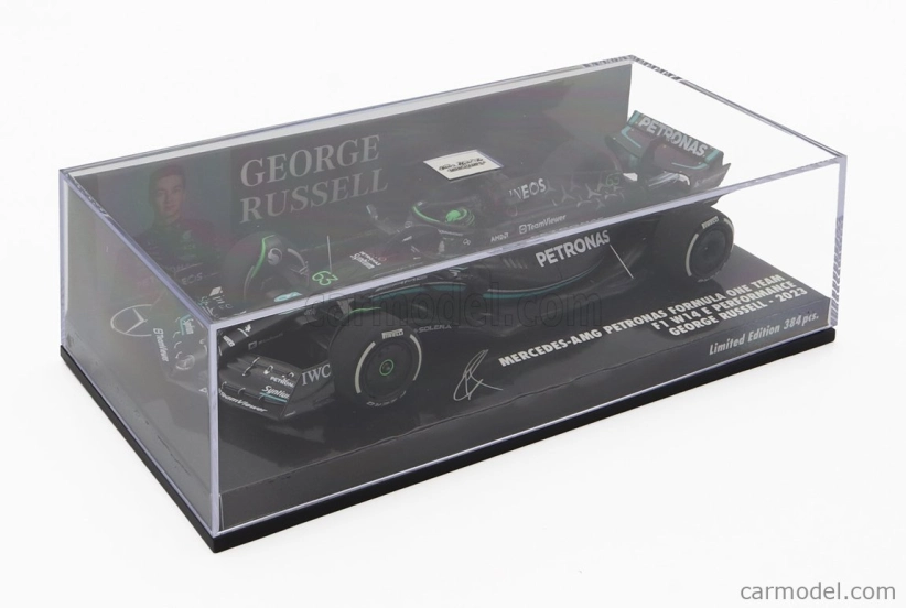 Minichamps Mercedes gp F1 W14 Team Mercedes-amg Petronas Formula One N 63 7th Bahrain Gp 2023 George Russel 1:43 Matt Black