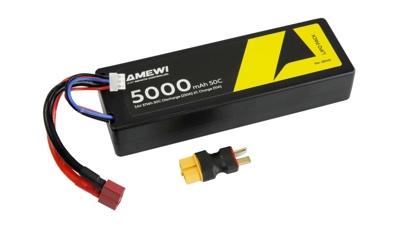 Batéria Li-Pol 2S 7,4V 5000 mAh 50C T-Dean + adaptér T-Dean/XT60