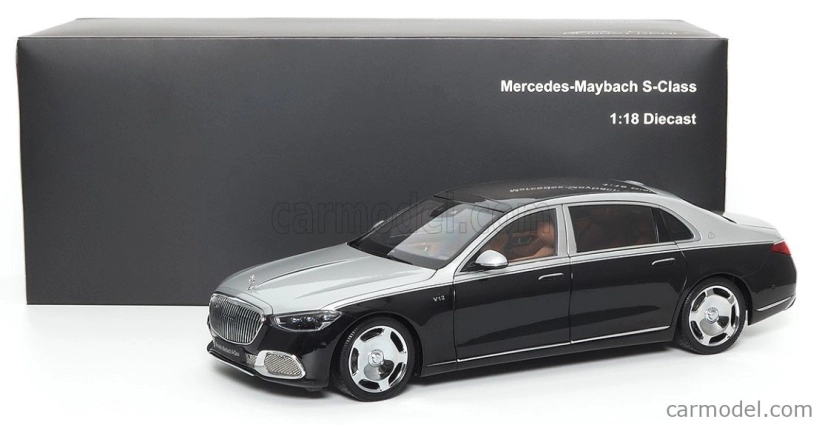 Almost-real Mercedes benz S-class S600 V12 Biturbo Maybach 2021 1:18 Černá Stříbrná