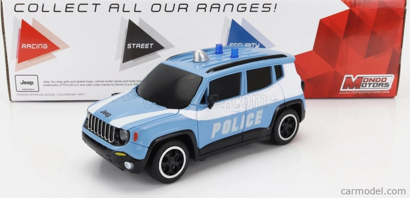 Mondomotors Jeep Renegade Police 2017 1:24 Light Blue White