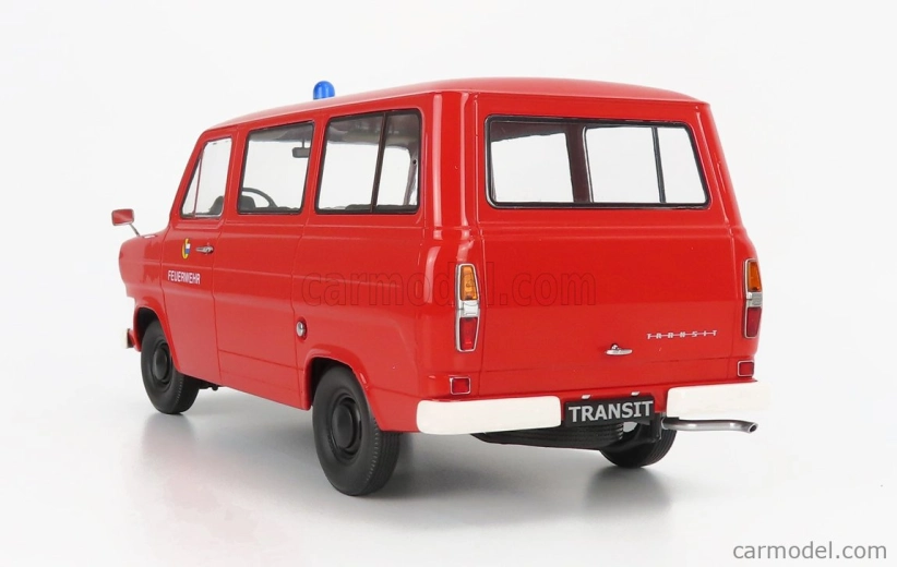 Kk-scale Ford england Transit Minibus Fire Brigade 1965 1:18 Red