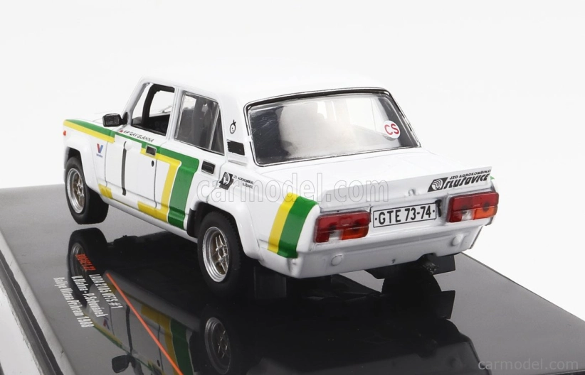 Ixo-models Lada fiat 2105 Vfts N 1 Rally Vltava Pribram 1988 V.blahna - P.schovanek 1:43 Bílá Zelená Žlutá