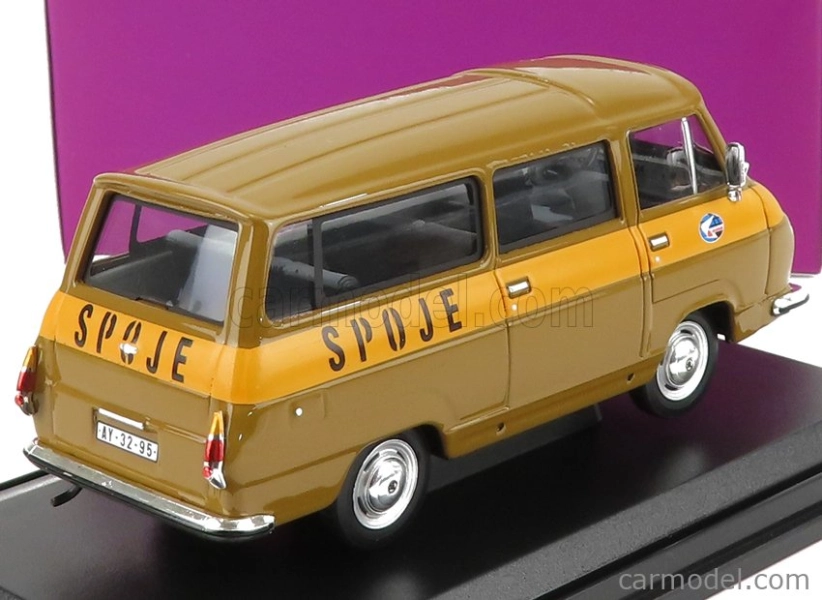 Abrex Škoda 1203 Minibus Poste Spoje 1974 1:43 Hnedožltá