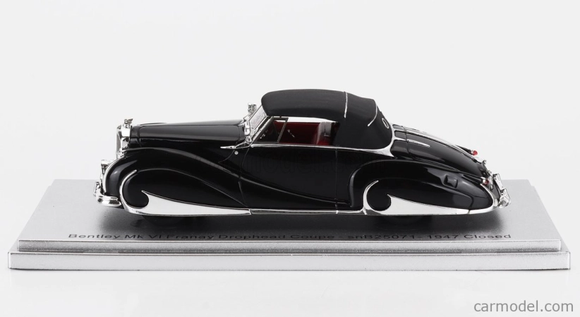 Kess-model Bentley Mk Vi Sn.b25071 Franay Drophead Coupe Cabriolet Closed 1947 1:43 Black
