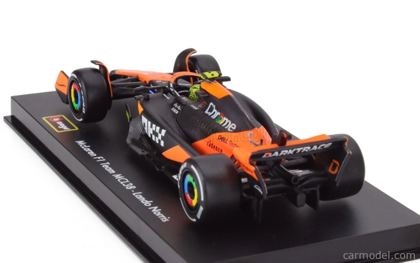 Bburago Mclaren F1  Mcl38 Team Mclaren N 4 Winner Miami Gp 2024 First F1 Victory Lando Norris - With Pilot And Showcase 1:43 Oranžová Černá