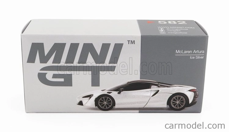 Truescale Mclaren Artura 2021 1:64 ľadovo strieborný