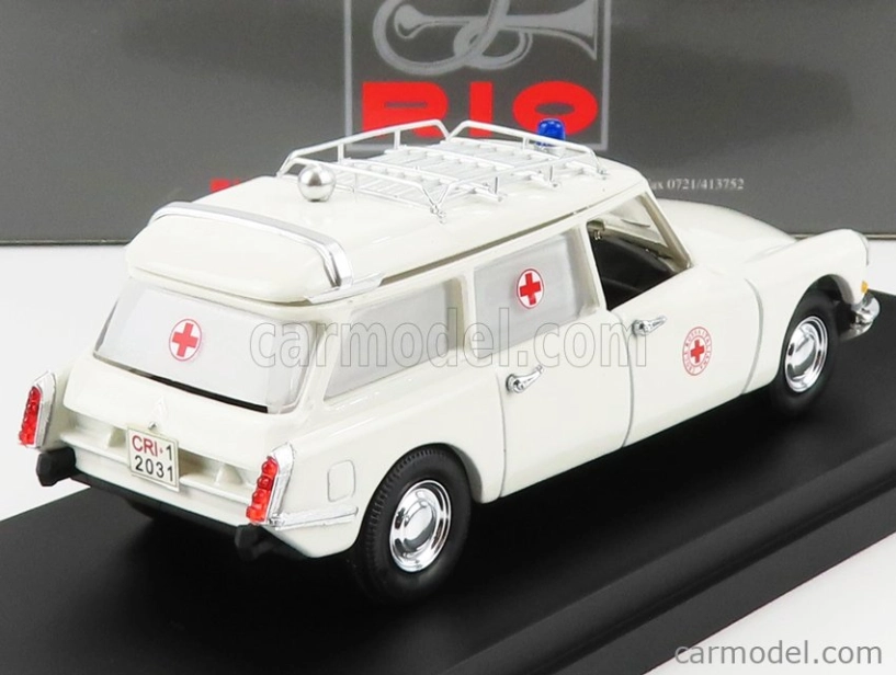 Rio-modely Citroen Id19 Break C.r.i. Croce Rossa Italiana 1958 - sanitka 1:43 biela