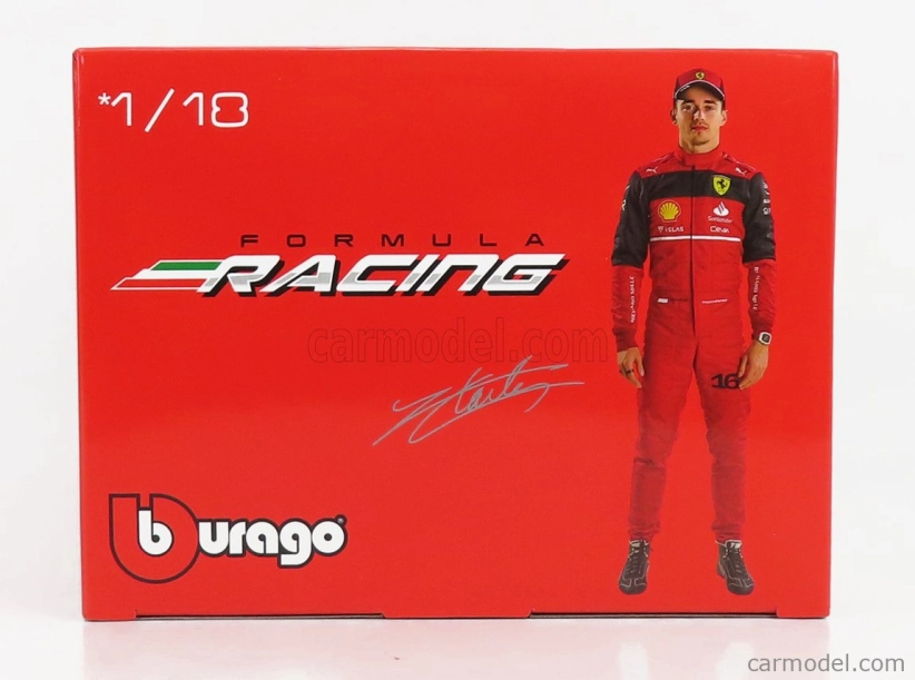 Bburago Ferrari F1-75 Scuderia Ferrari N 16 Season 2022 Charles Leclerc 1:18, červená