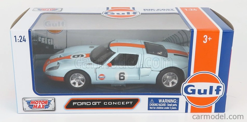 Motor-max Ford usa Gt Gulf N 6 1968 1:24 Světle Modrá Oranžová