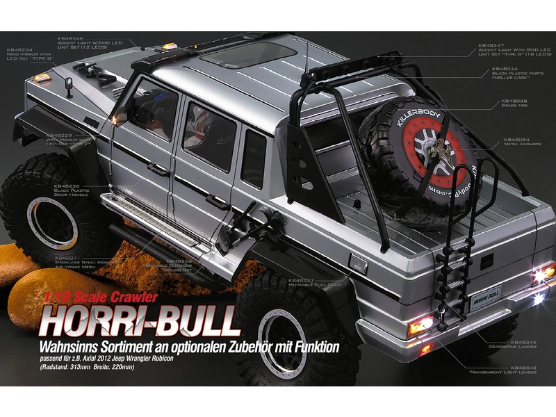 Killerbody karosérie 1:10 Horri Bull bílá