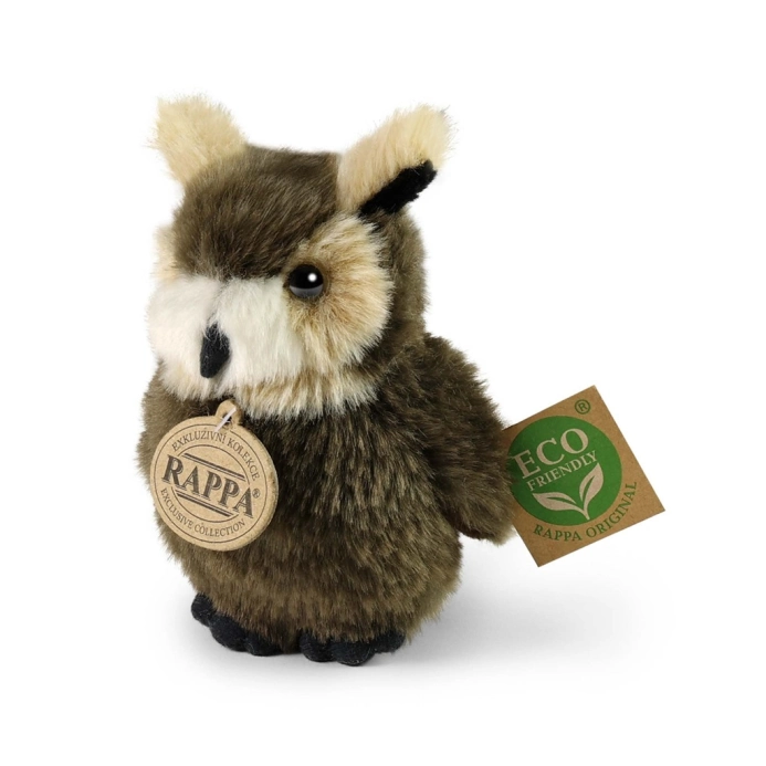 Rappa Plyšový vták sova/výr 13 cm ECO-FRIENDLY