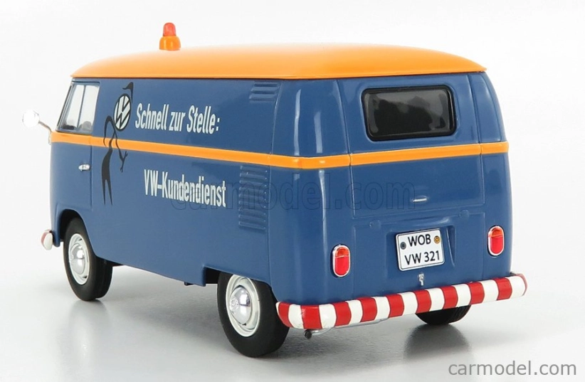 Schuco Volkswagen T1b Van Vw-kundendienst 1962 1:32 Modrá žltá