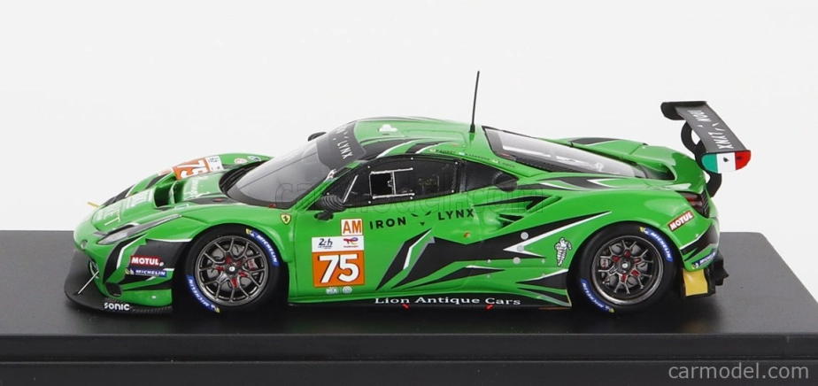 Looksmart Ferrari 488 Gte Evo 3.9l Turbo V8 Team Iron Lynx N 75 1:43, zelená