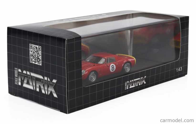 Matrix scale models Iso rivolta 6000gt Stradale Prototipo N 8 Daytona Nembo 1965 1:43 Red Yellow