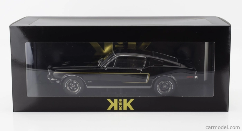 Kk-scale Ford usa Mustang Gt Fastback Coupe 1968 1:18 Black