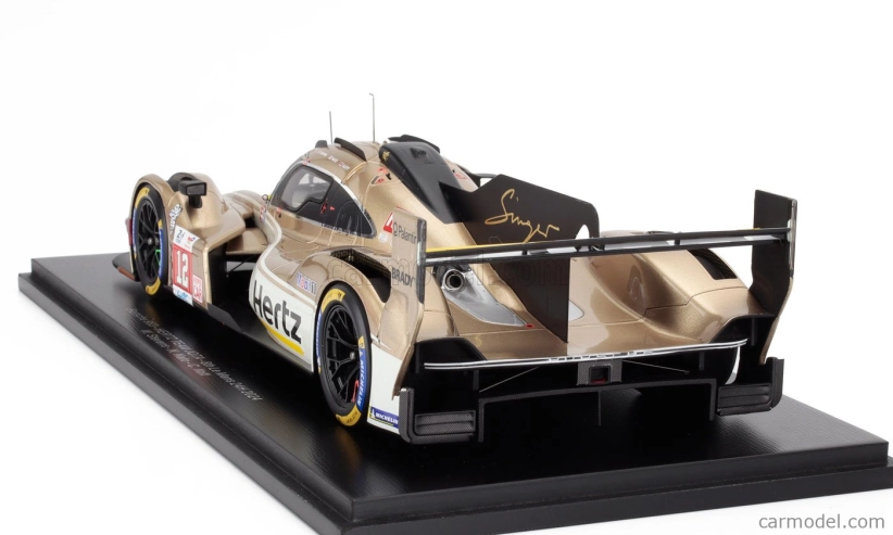 Spark-model Porsche 963 9rd 4.6l Turbo V8 Team Hertz Jota N 12 24h Le Mans 2024 Will Stevens - Norman Nato - Callum Ilott 1:18 Bílé Zlato