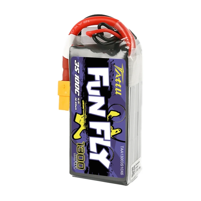 Tattu akumulátor LiPo Funfly Series 1300mAh 11.1V 100C 3S1P XT60 Plug | RCprofi.cz