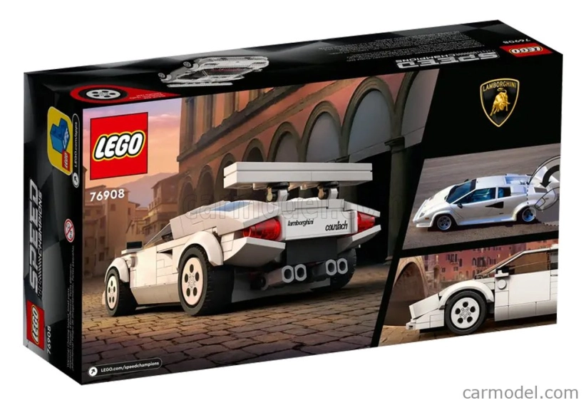 Lego Lamborghini Lego Speed Champion - Countach 5000 1988 - 262 Pezzi - 262 dielikov biela
