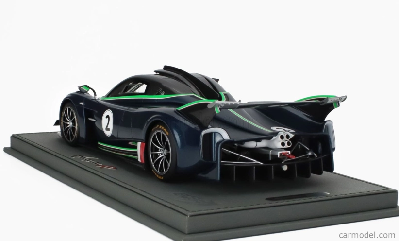 Bbr-models Pagani Huayra R N 2 Racing 2021 - Con Vetrina - With Showcase 1:18 Matná Modrá Černá Karbonová