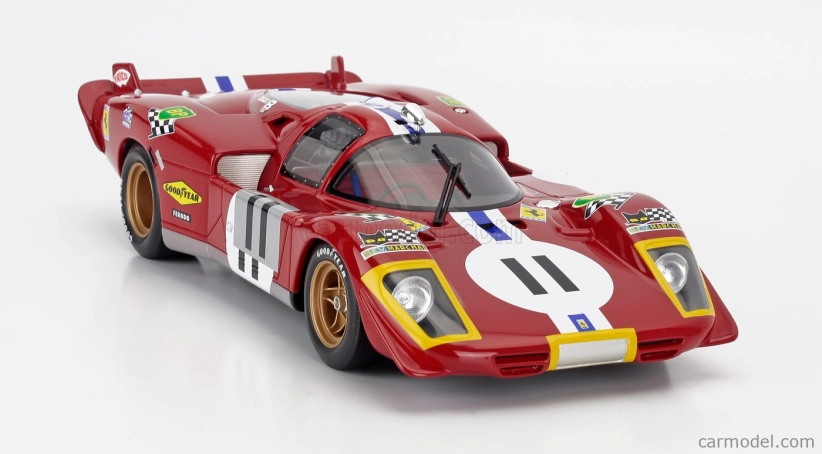 Werk83 Ferrari 512s 5.0l V12 Long Tail Team N.a.r.t.h. North American Racing N 11 4th 24h Le Mans 1970 Ronnie Bucknum - Sam Posey 1:18 Red