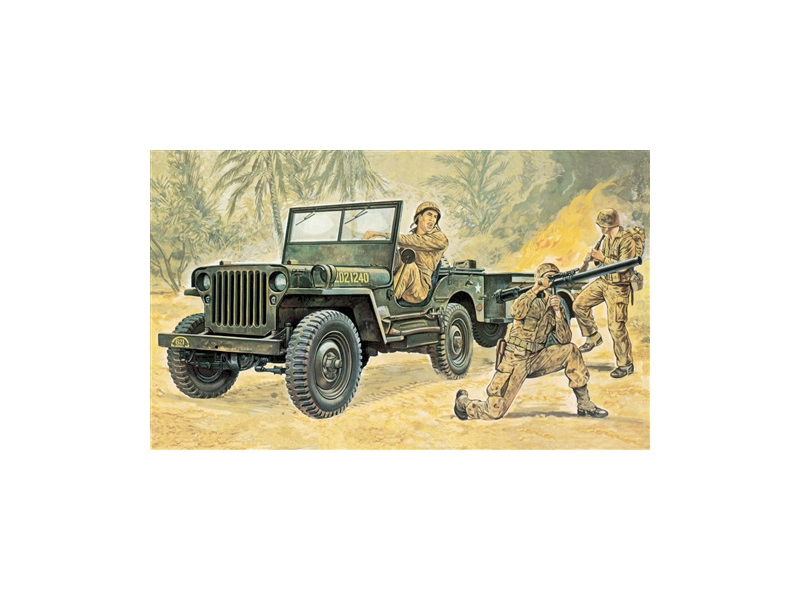 Italeri Willys MB Jeep s navijákem (1:35)