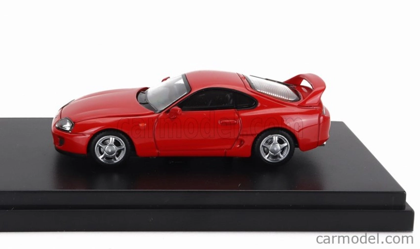 LCD-model Toyota Supra Mkiv (a80) Coupe 1993 - Detaily motora 1:64 Červená