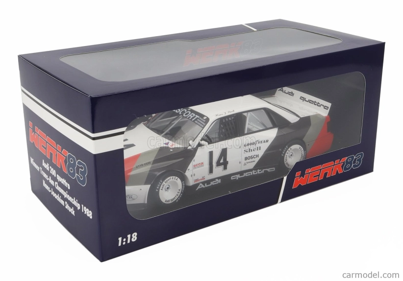 Werk83 Audi 200 Quattro Team Audi Sport N 14 Winner Cleverland Trans-am 1988 Hans Joachim Stuck 1:18 Biela Sivá Červená