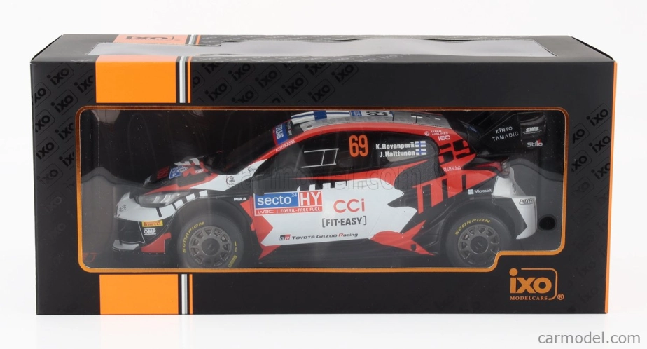 Ixo-models Toyota Yaris Gr Rally1 Team Toyota Gazoo Racing Wrt N 69 Rally Finland 2024 Kalle Rovanpera - Jonne Halttunen 1:18 Čierna biela červená